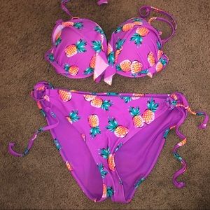 Joe Boxer Swim - Push up purple pineapple bikini set Joe Boxer Swim - Push up purple pineapple bikini set